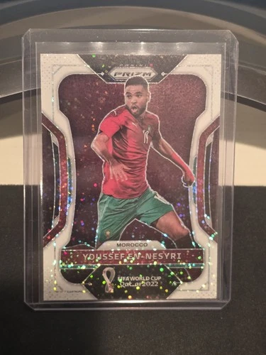 Youssef En-Nesyri 2022 Panini Prizm World Cup White Sparkle