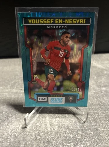 Youssef En-Nesyri 2023 Panini Score FIFA Teal Swirl /15