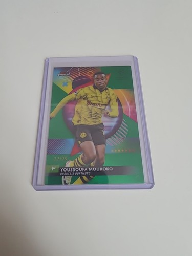 Youssoufa Moukoko 2024 Topps Finest Green Refractor /99