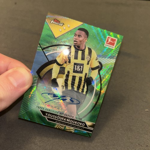 Youssoufa Moukoko 2022 Topps Finest Green Wave /30