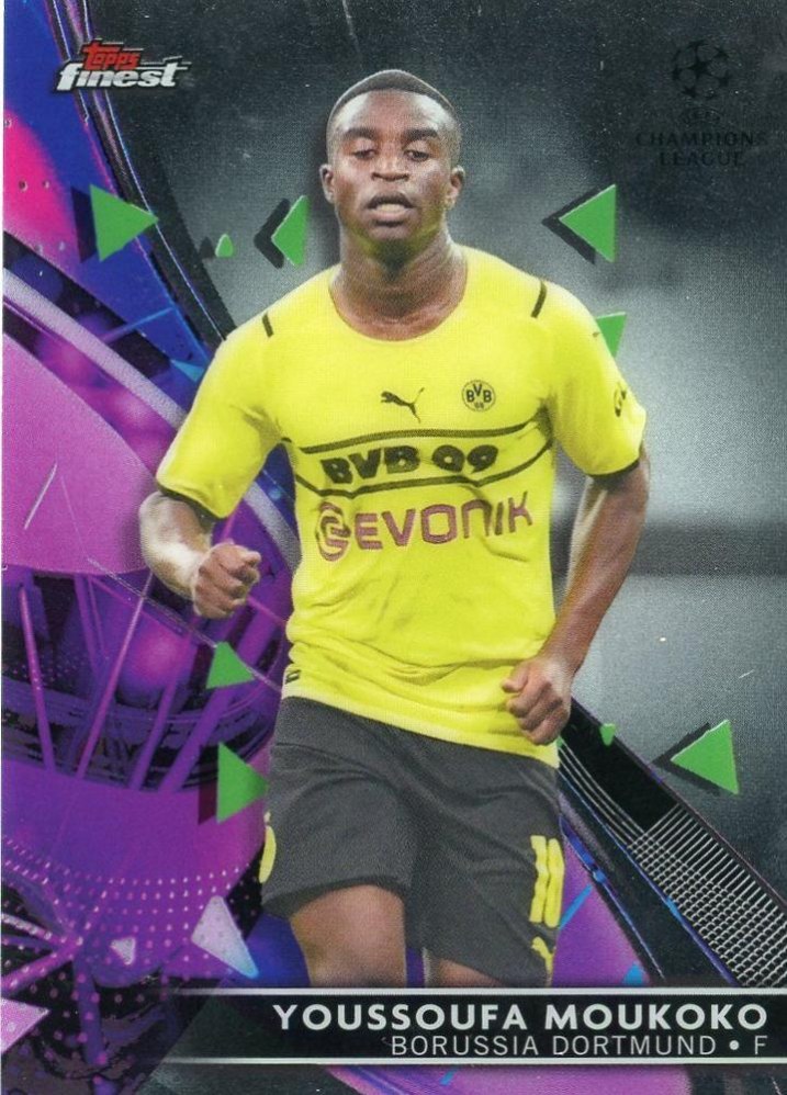 Youssoufa Moukoko 2021 Topps Finest UEFA 85
