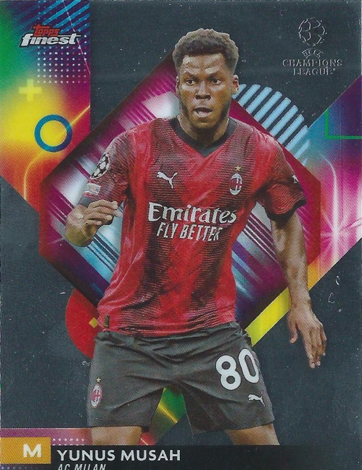 Yunus Musah 2023 Topps Finest UEFA Club Competitions