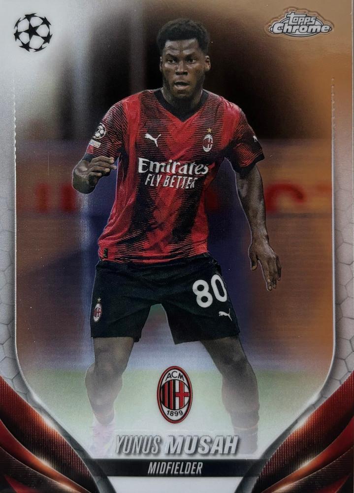 Yunus Musah 2023 Topps Chrome UEFA Club Competitions