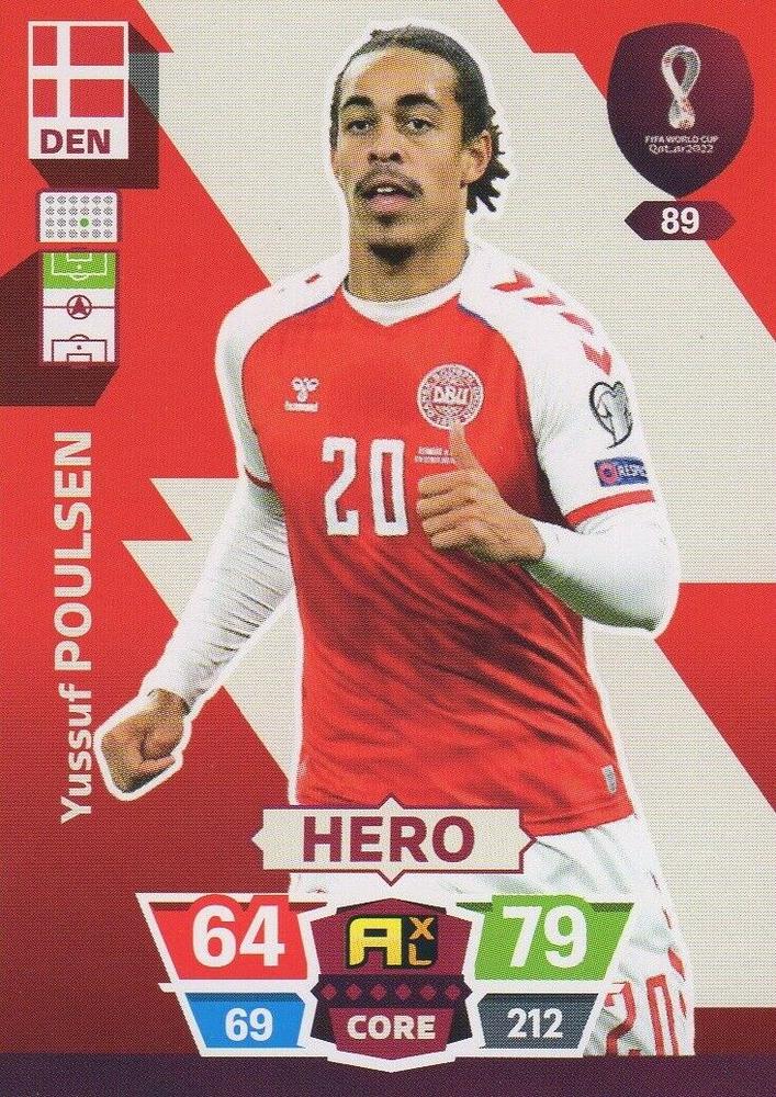 Yussuf Poulsen 2022 Panini Adrenalyn XL FIFA World Cup