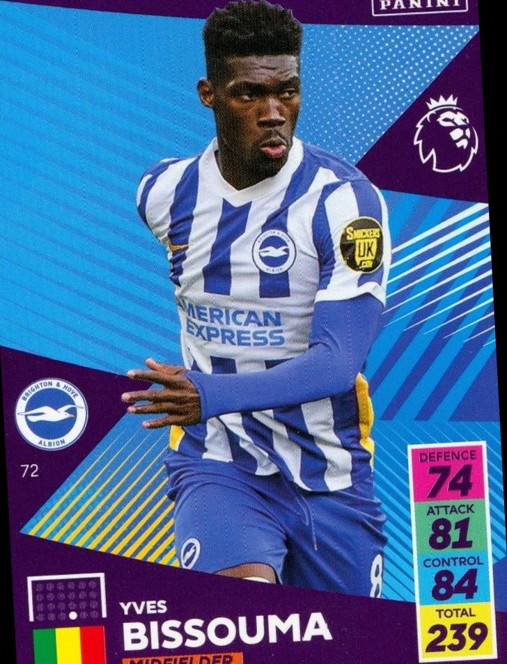 Yves Bissouma 2021 Panini Adrenalyn XL Premier League