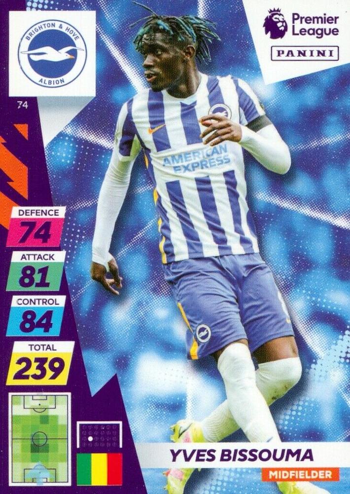 Yves Bissouma 2021 Panini Adrenalyn XL Premier League Plus