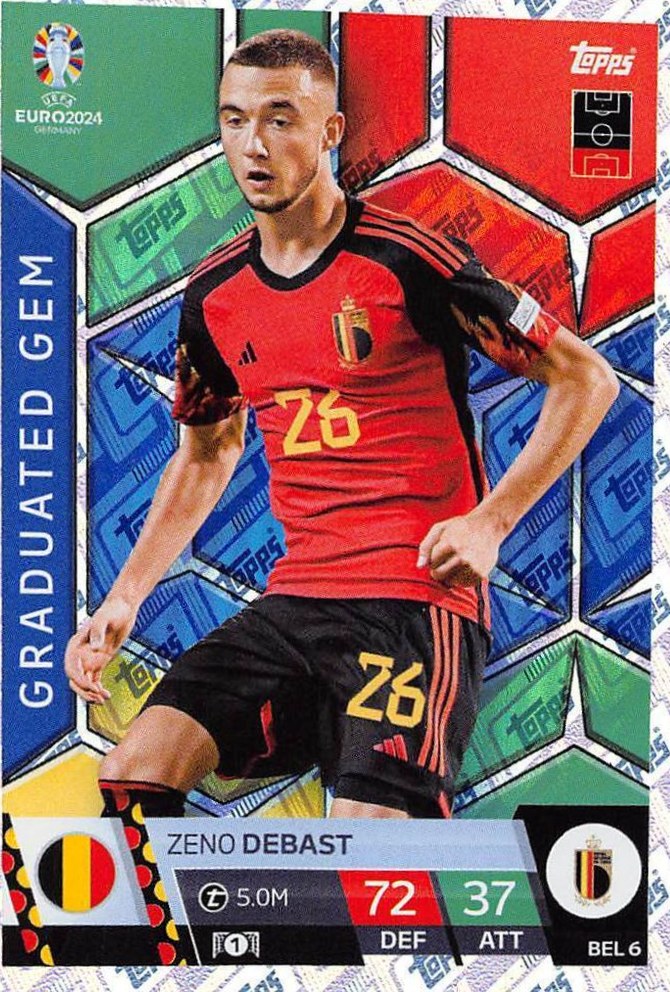 Zeno Debast 2024 Topps Match Attax UEFA EURO