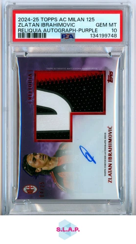 Zlatan Ibrahimović 2024 Topps AC Milan 125 Anniversary Purple