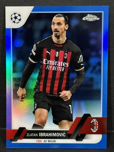 Zlatan Ibrahimovic 2022 Topps Chrome Blue Refractor /150
