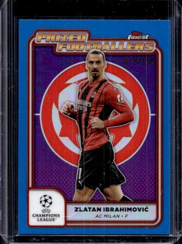 Zlatan Ibrahimovic 2024 Panini Finest Blue Refractor /150
