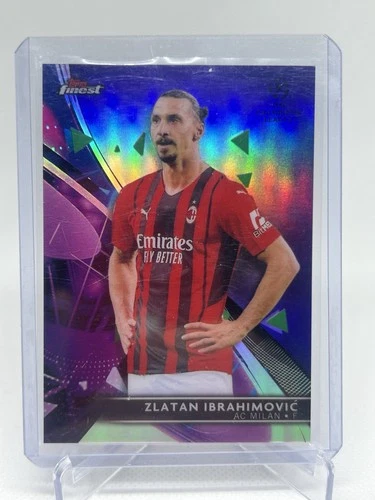 Zlatan Ibrahimovic 2021 Topps Finest Purple Refractor /299