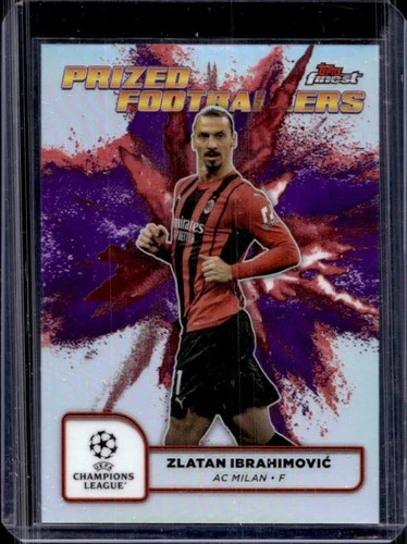 Zlatan Ibrahimovic 2024 Panini Finest Viola/Rosso Rifrattore