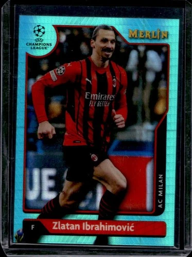 Zlatan Ibrahimovic 2021 Topps Merlin Chrome Aqua Prism #119