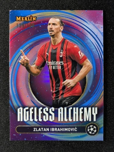 Zlatan Ibrahimovic 2024 Topps Merlin Chrome Blue Refractor 139/150