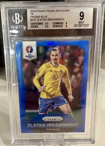 Zlatan Ibrahimovic 2016 Panini Prizm UEFA Euro Blue Prizm /249