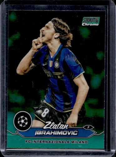 Zlatan Ibrahimovic 2023 Topps Stadium Club Chrome Green Refractor /150