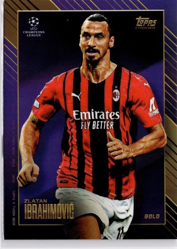 Zlatan Ibrahimovic 2021 Topps x Tyson Beck UEFA Gold