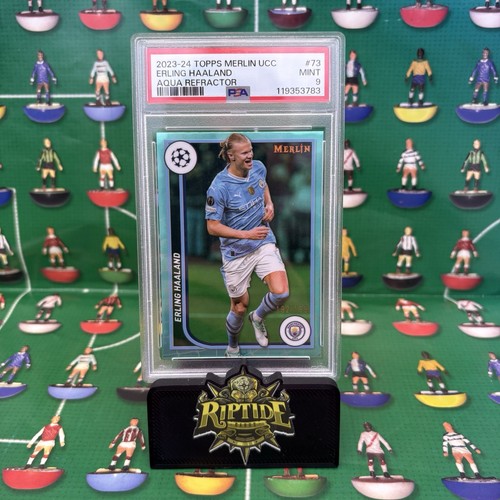 Erling Haaland Merlin Chrome Aqua Refractor