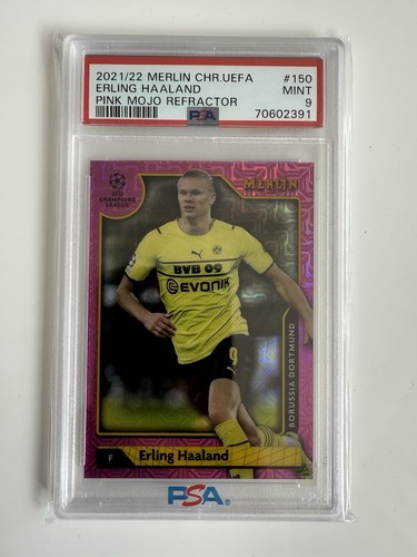 Erling Haaland Merlin Chrome Pink Mojo Refractor
