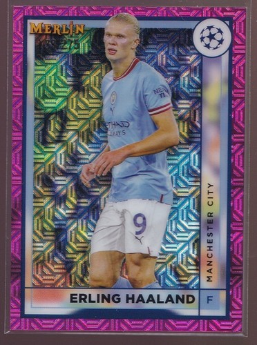 Erling Haaland Merlin Chrome Pink Mojo Refractor