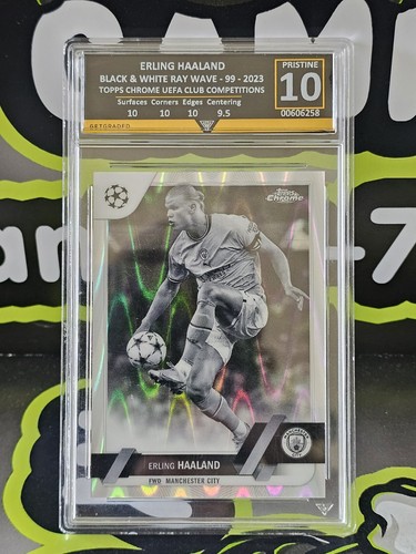 Erling Haaland Chrome UCC Black & White Raywave Refractor