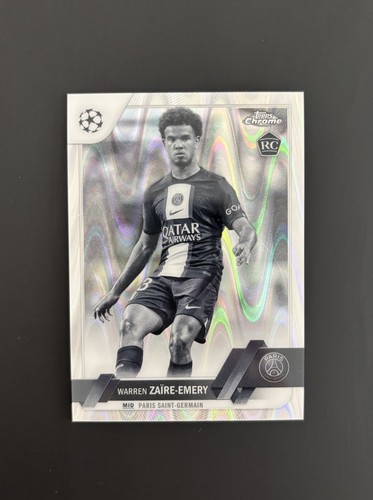 Warren Zaire-Emery Chrome UEFA Black White RayWave Refractor