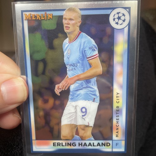 Erling Haaland Merlin Chrome Aqua Prism Refractor