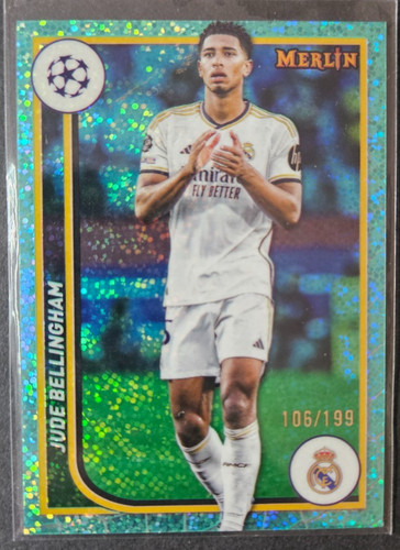 Jude Bellingham Merlin Chrome Aqua Sparkle Refractor