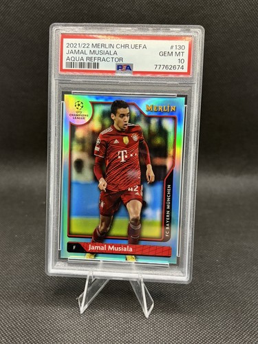 Jamal Musiala Merlin Chrome Aqua Refractor