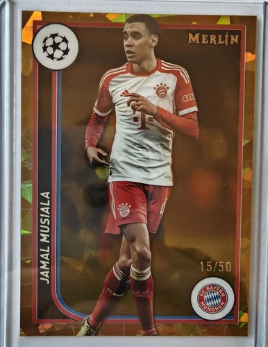 Jamal Musiala Chrome Merlin Gold Atomic Refractor