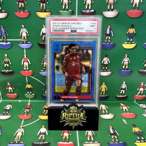 Jamal Musiala Merlin Chrome Blue Shimmer Refractor