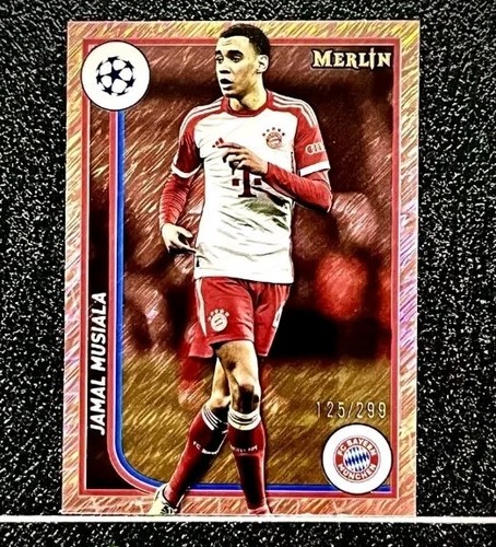 Jamal Musiala Merlin Chrome UEFA Rose Gold Shimmer Refractor