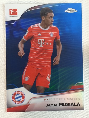Jamal Musiala Chrome Bundesliga Blue Wave