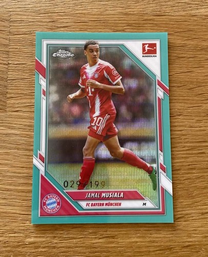 Jamal Musiala Chrome Bundesliga Aqua Wave