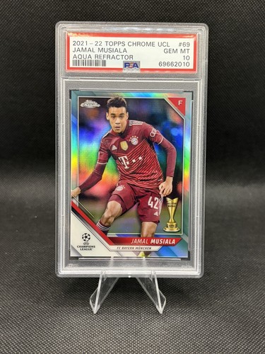 Jamal Musiala Chrome Aqua Refractor