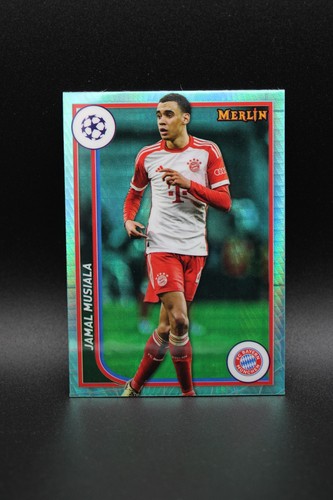 Jamal Musiala Merlin Chrome Aqua Prism Refractor