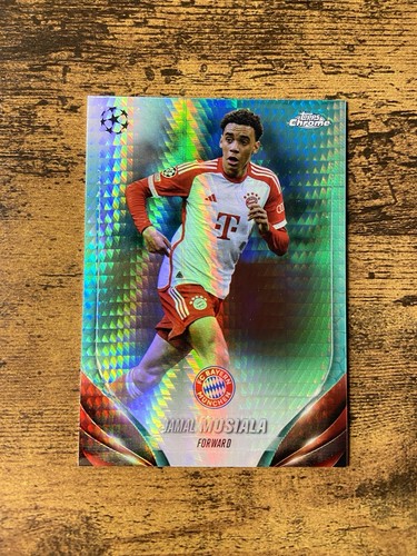 Jamal Musiala Chrome UEFA Aqua Prism Refractor