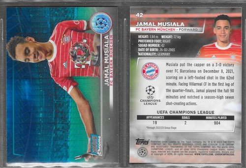 Jamal Musiala Stadium Club Chrome Blue Prizm