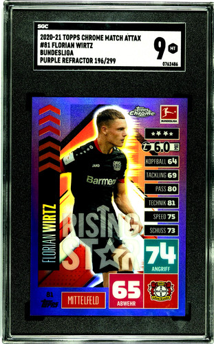 Florian Wirtz Chrome Bundesliga Purple Refractor