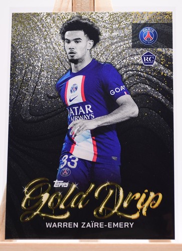 Warren Zaire-Emery Topps Official PSG Team Set Gold Drip