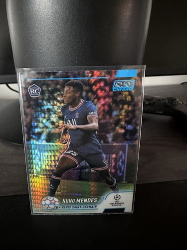 Nuno Mendes UEFA Champions League Stadium Club Chrome Blue Prism