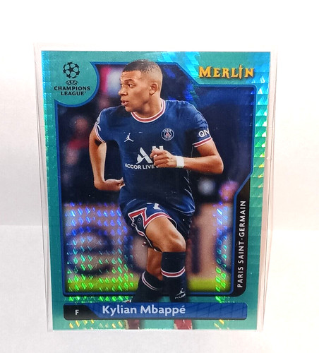 Kylian Mbappe Merlin Chrome Aqua Prizm