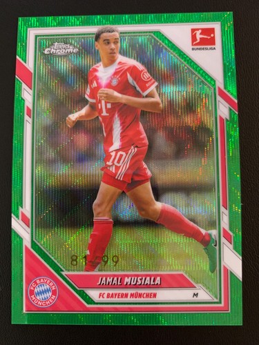 Jamal Musiala Chrome Green Wave Refractor