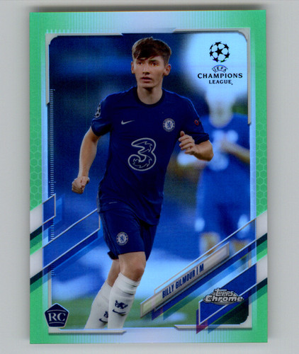 Billy Gilmour 2020 Topps Chrome UCL Neon Green Refractor /99