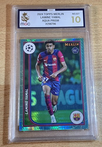 Lamine Yamal Merlin Chrome Aqua Prism Refractor