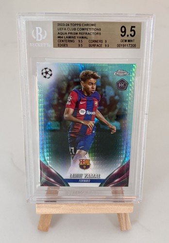 Lamine Yamal Merlin Chrome Aqua Prism Refractor