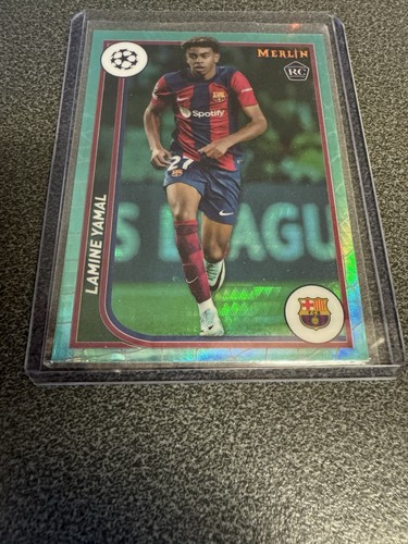 Lamine Yamal Merlin Chrome Aqua Prism Refractor