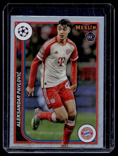 Aleksandar Pavlovic 2023 Topps Chrome Merlin UEFA Refractor #42