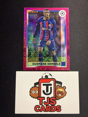 Ousmane Dembele 2023 Topps Merlin Chrome Pink Mojo /275