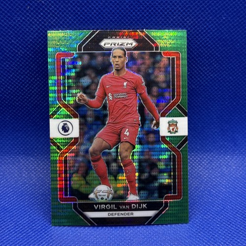 Virgil Van Dijk 2022 Panini Prizm Premier League Green Pulsar Prizm #190